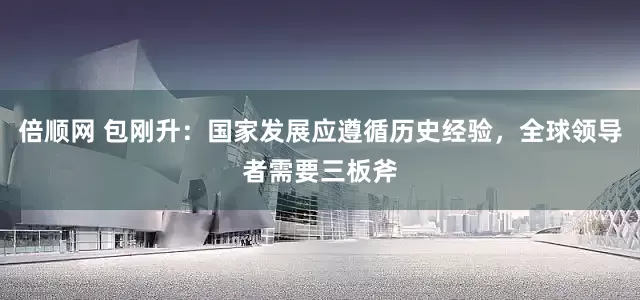 倍顺网 包刚升：国家发展应遵循历史经验，全球领导者需要三板斧